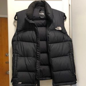 Black puffer vest North Face